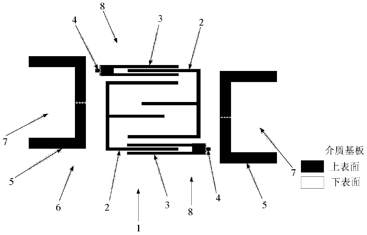 Double-frequency differential band-pass filter based on branch load resonator