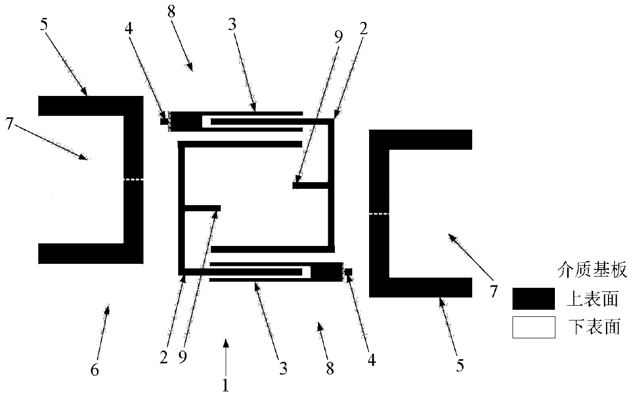 Double-frequency differential band-pass filter based on branch load resonator