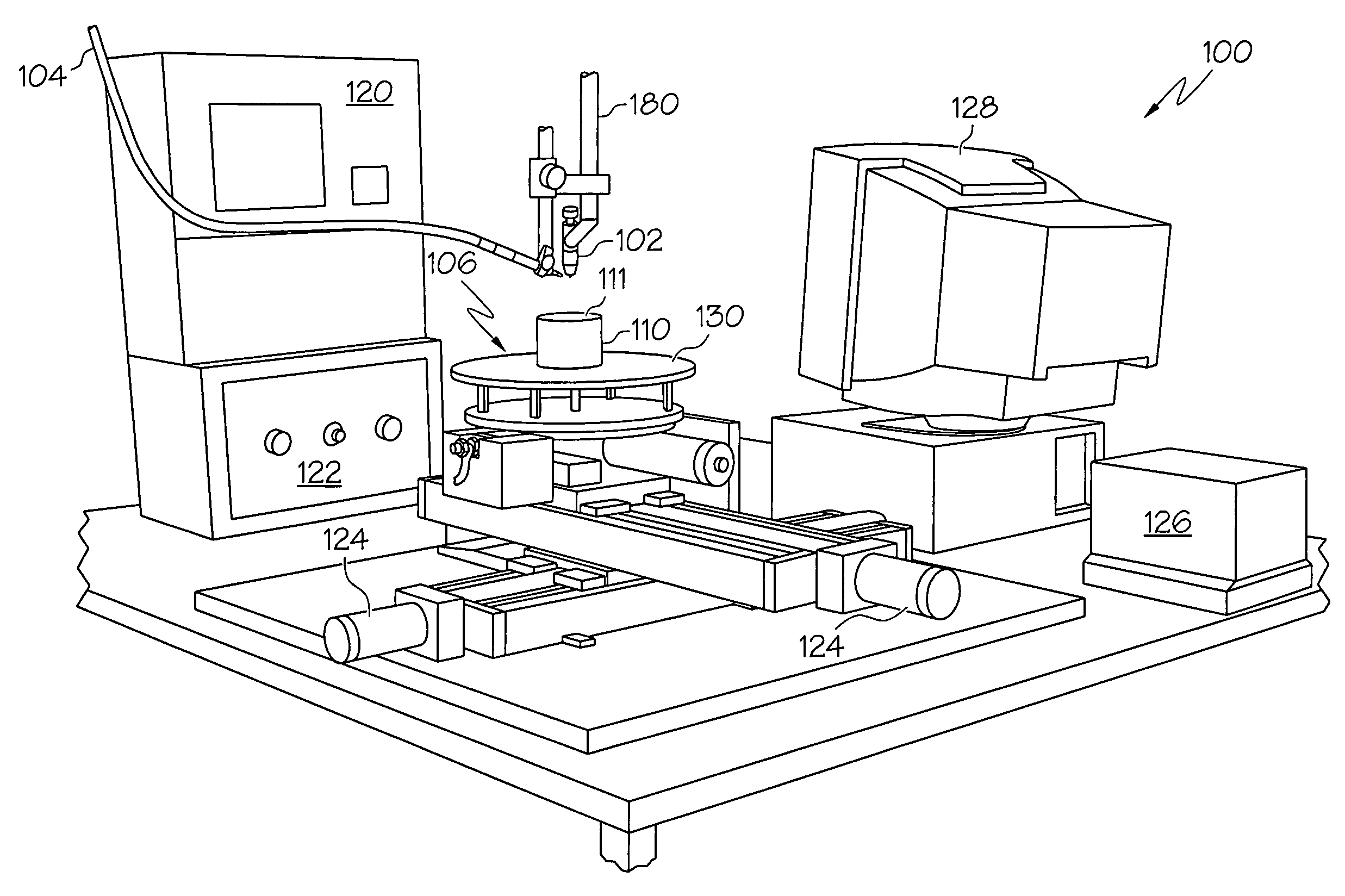 Solid-free-form fabrication process and apparatus including in-process workpiece cooling