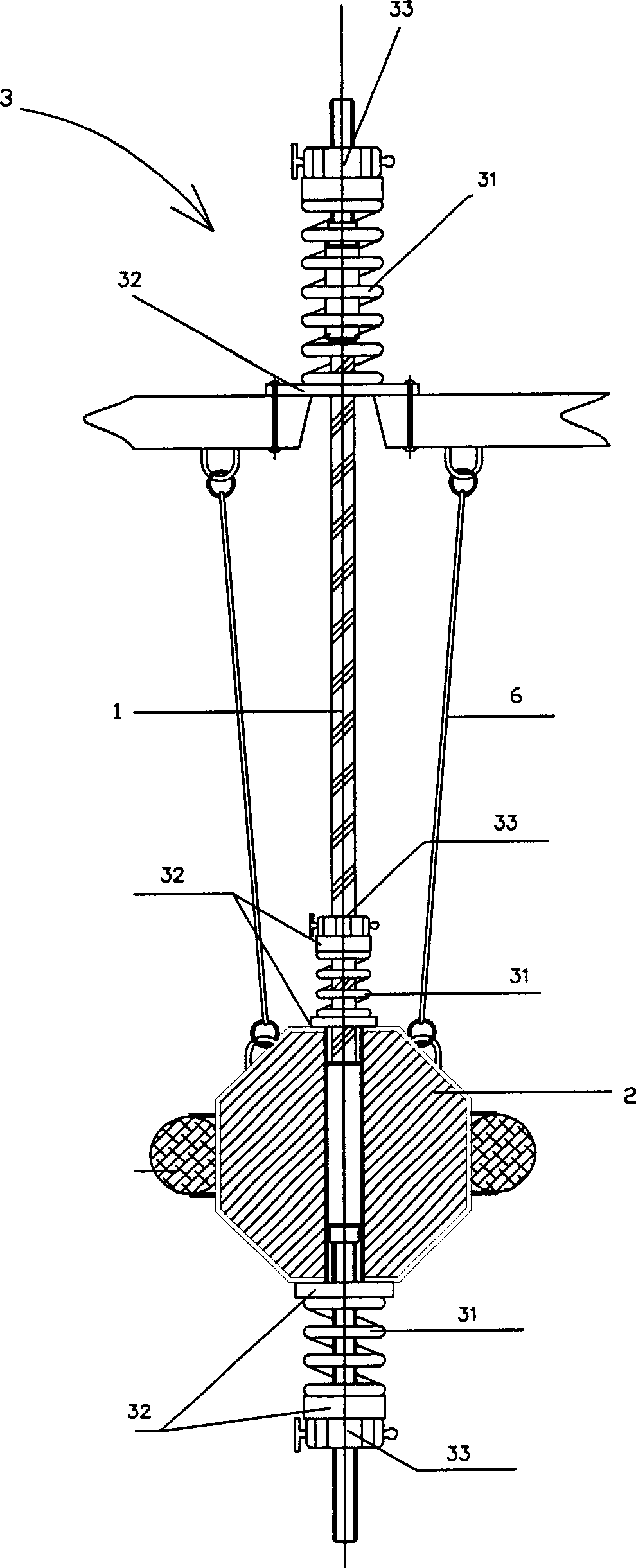 Dynamic vibration absorption and energy consumption apparatus for reducing wind vibration response of high tower structure