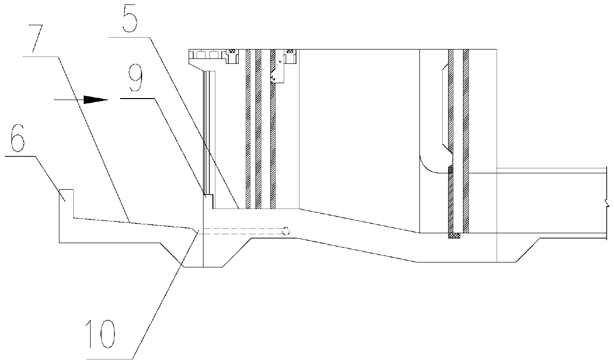 River bed water intake structure for hydropower station forward water taking