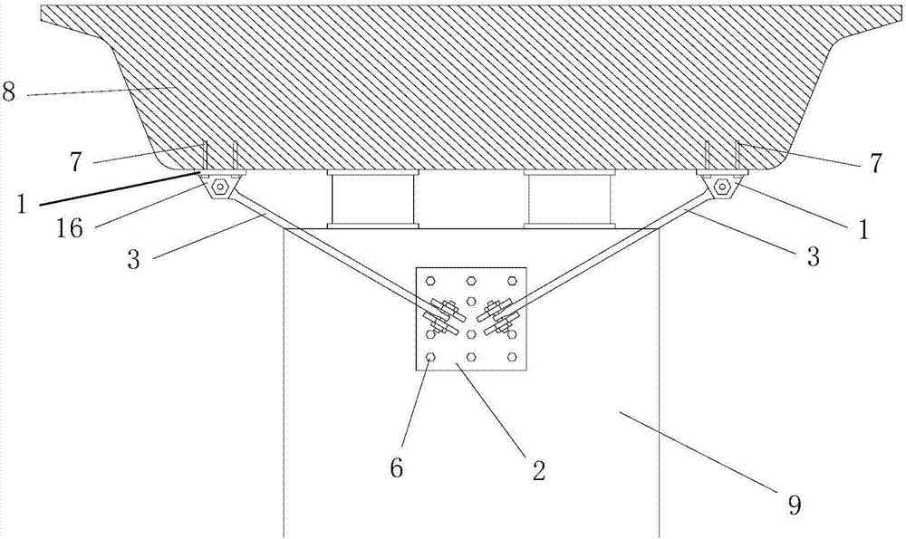 A bridge transverse anti-fall beam device and its construction method