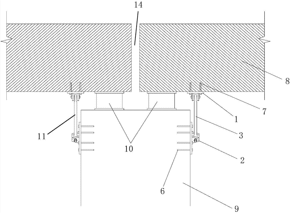 A bridge transverse anti-fall beam device and its construction method