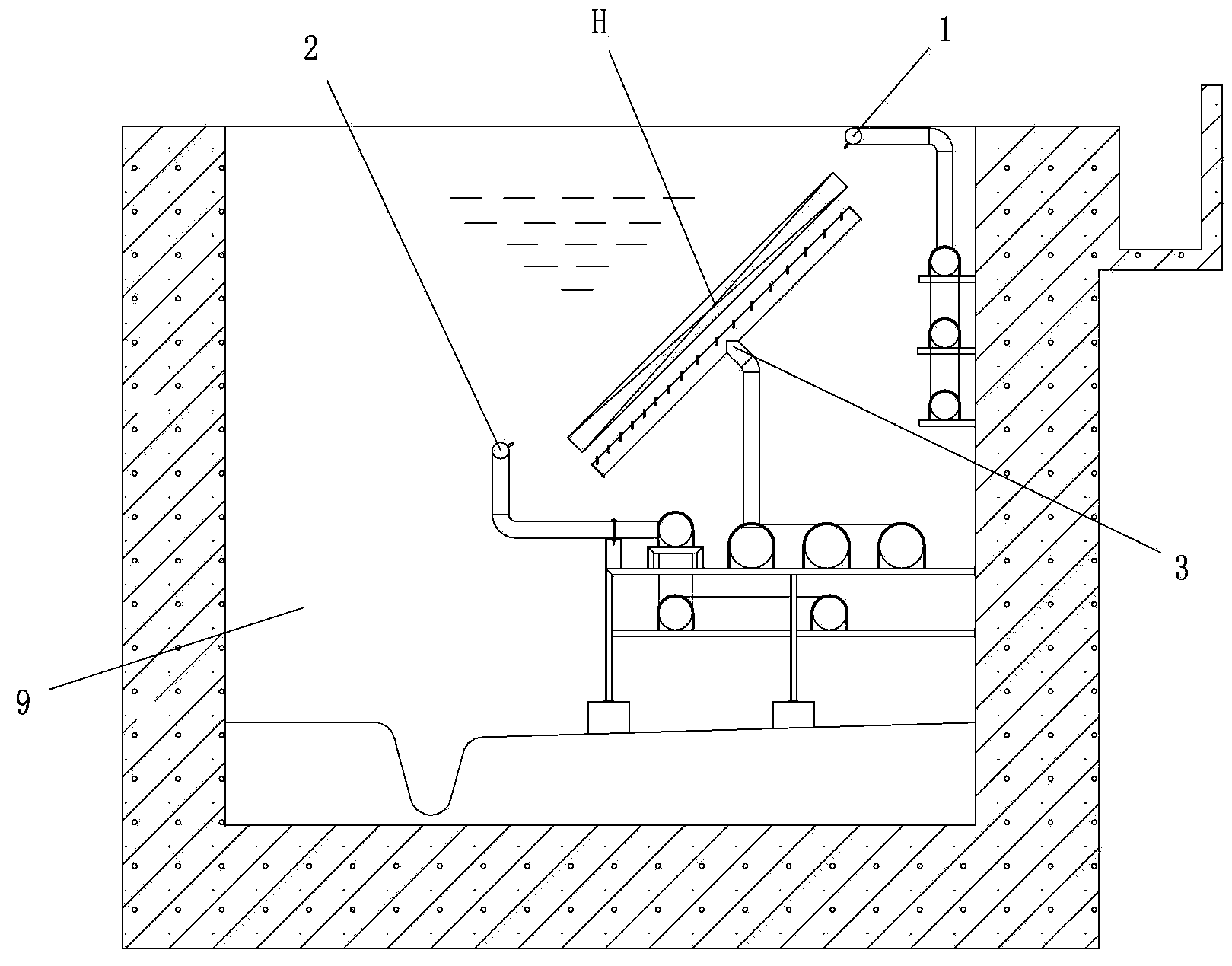 Water cooling system for steel plate quenching apparatus