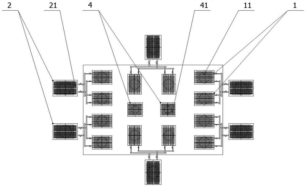 Heat pipe cold radiation system for public place