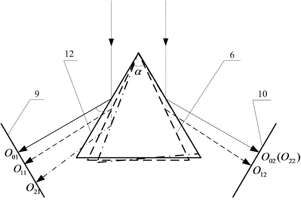 Infrared glass refractive index photoelectric detection method based on measurement apex angle and incidence angle