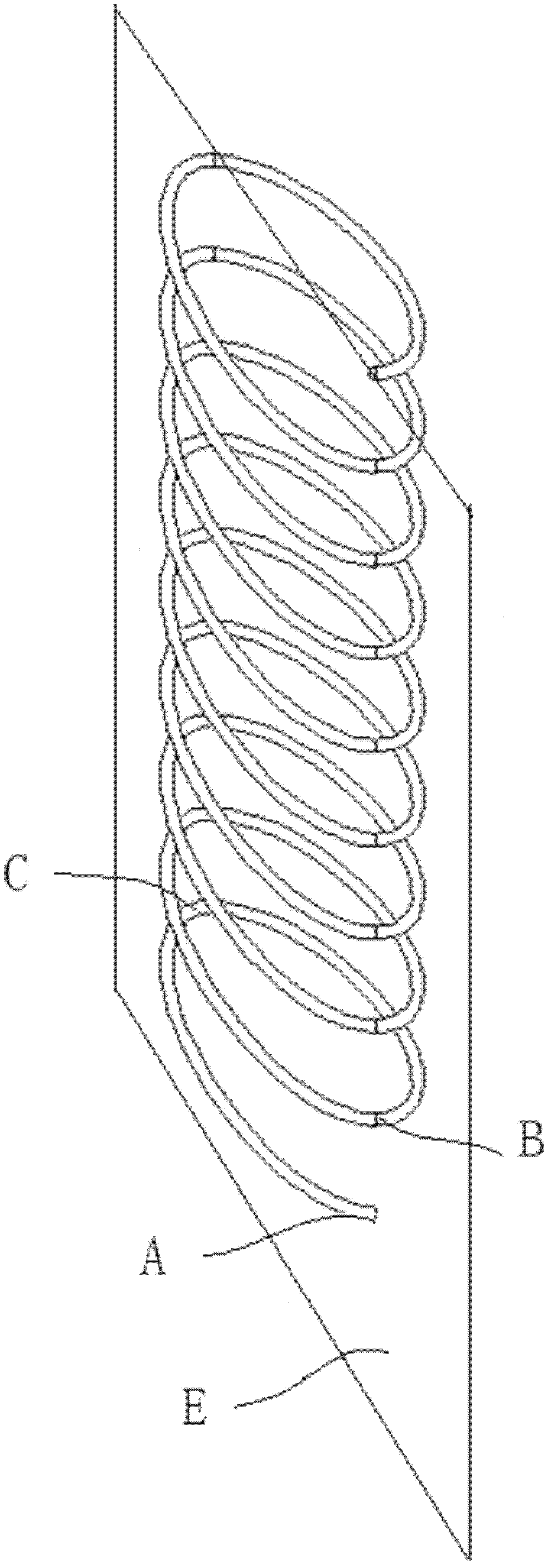 Lateral pressure spiral spring and sealing ring with same