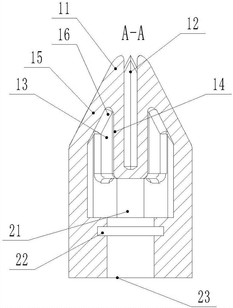 Novel flexible chuck, flexible clamp of novel flexible chuck and flexible clamping pen of novel flexible chuck