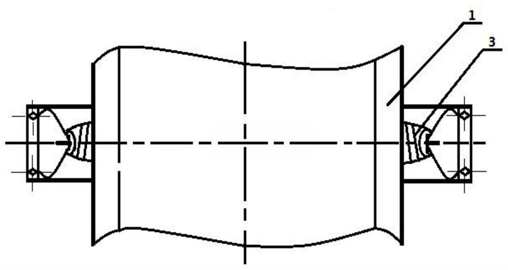 Spiral conical supporting roller belt type conveyor anti-deviation device