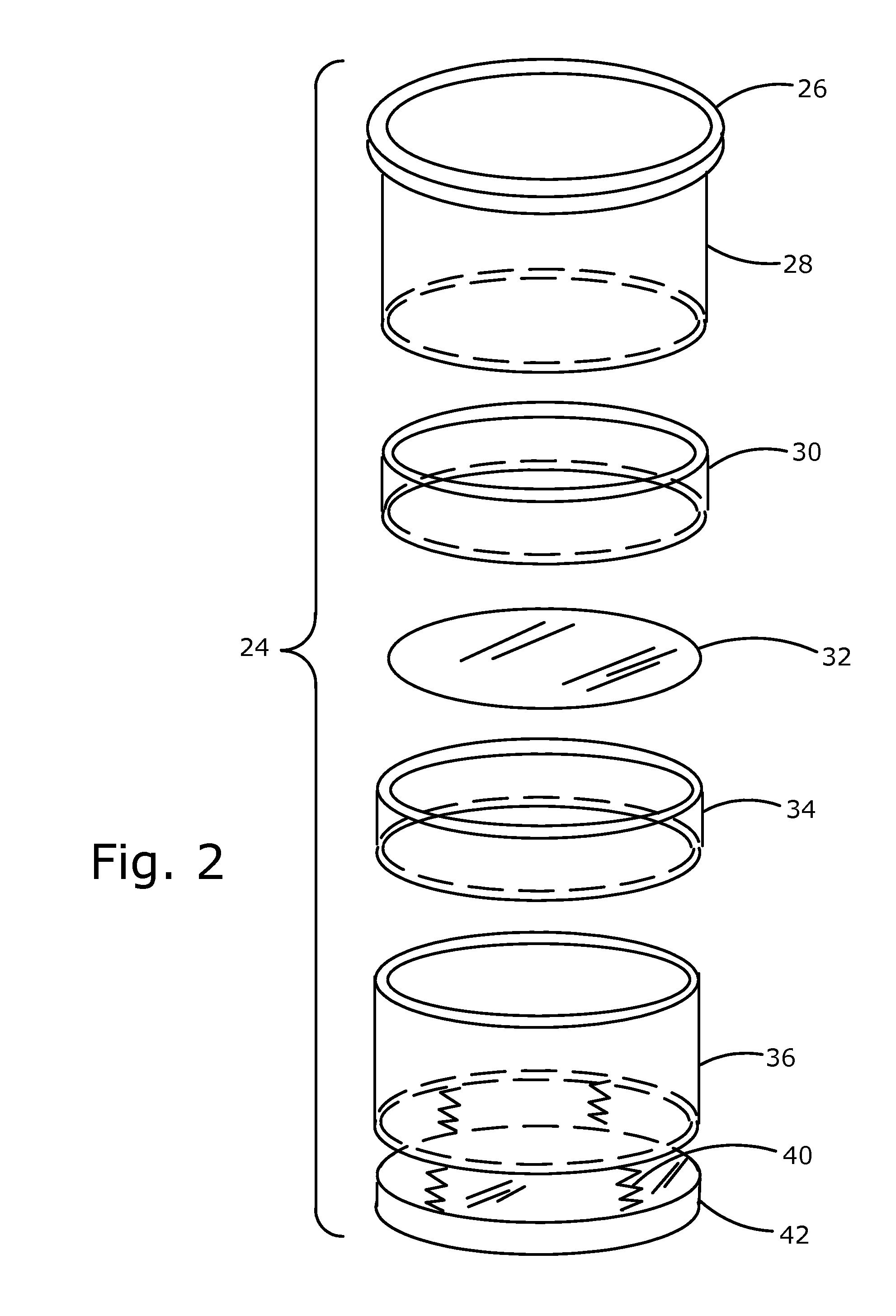 Powder segregation testing apparatus and method of using