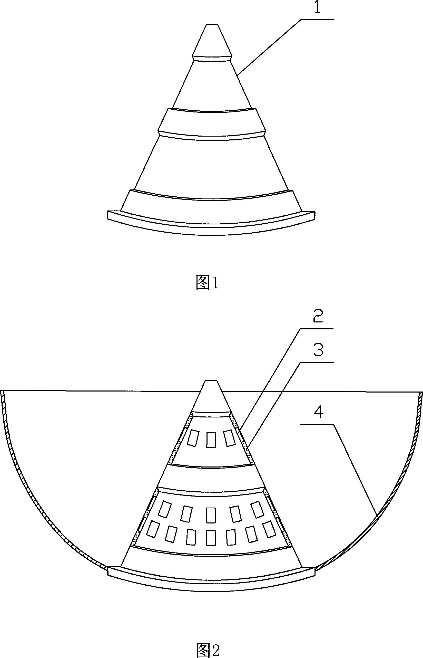 Slope surface LED support