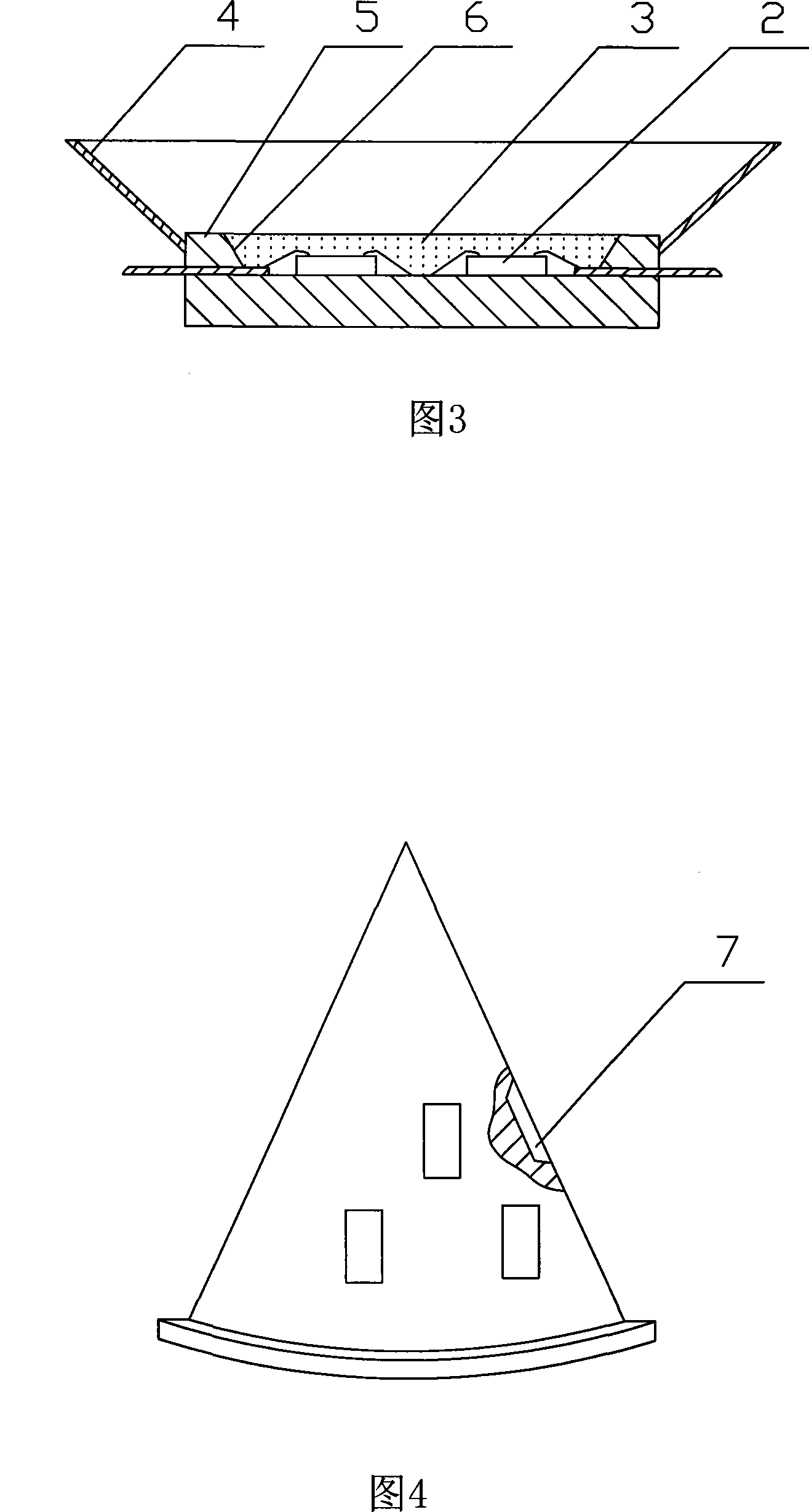 Slope surface LED support