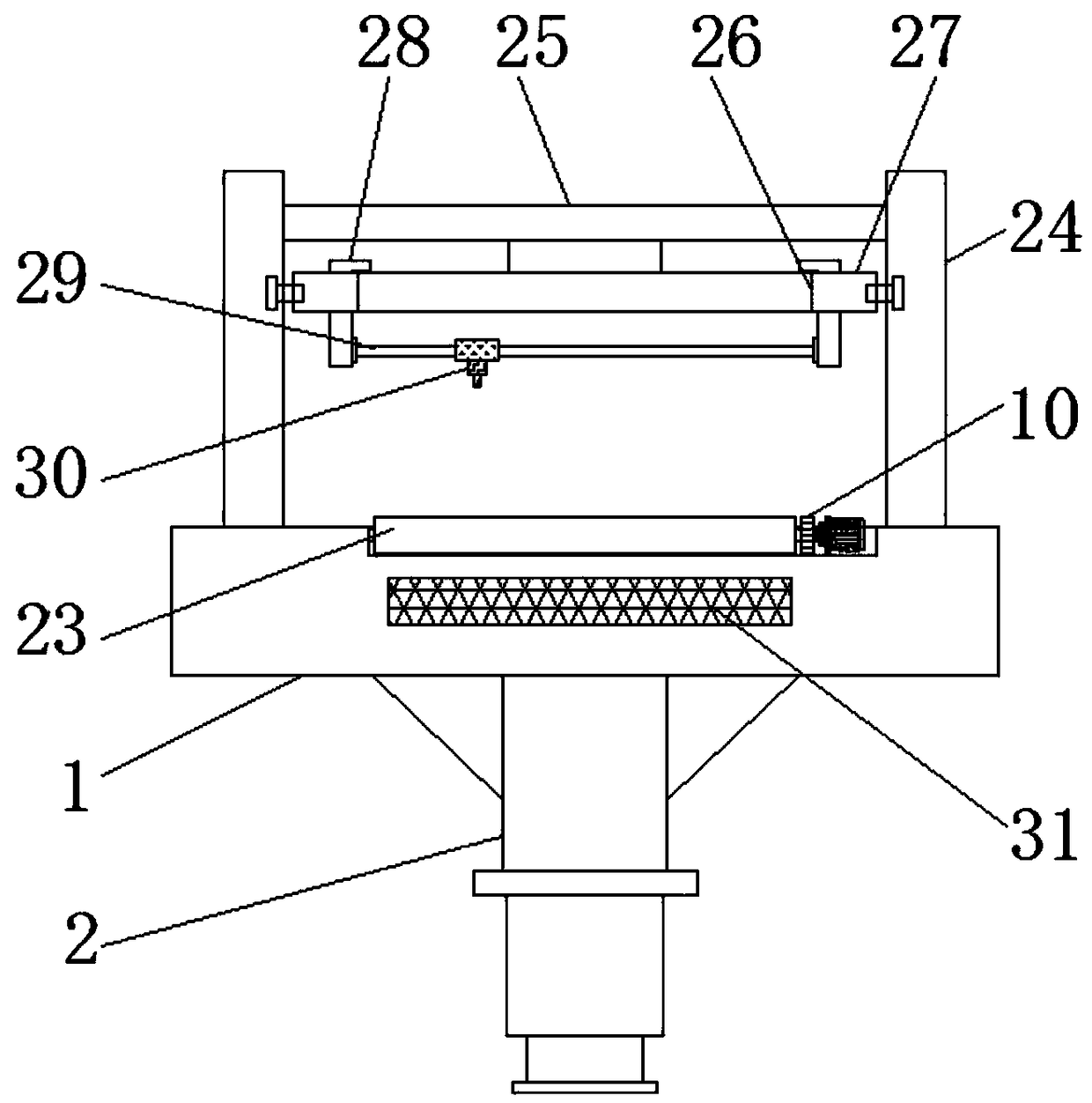 Plastic product membrane lamination device convenient in adjusting cutting position and size