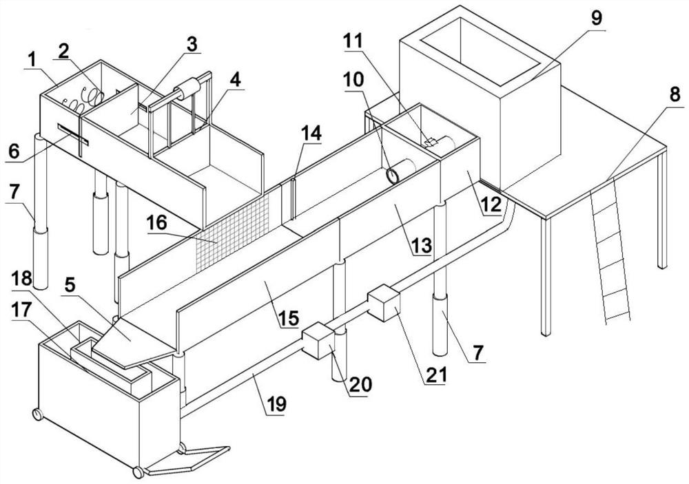 Experimental device and experimental method for simulating landslide barrier dam formation and dam break