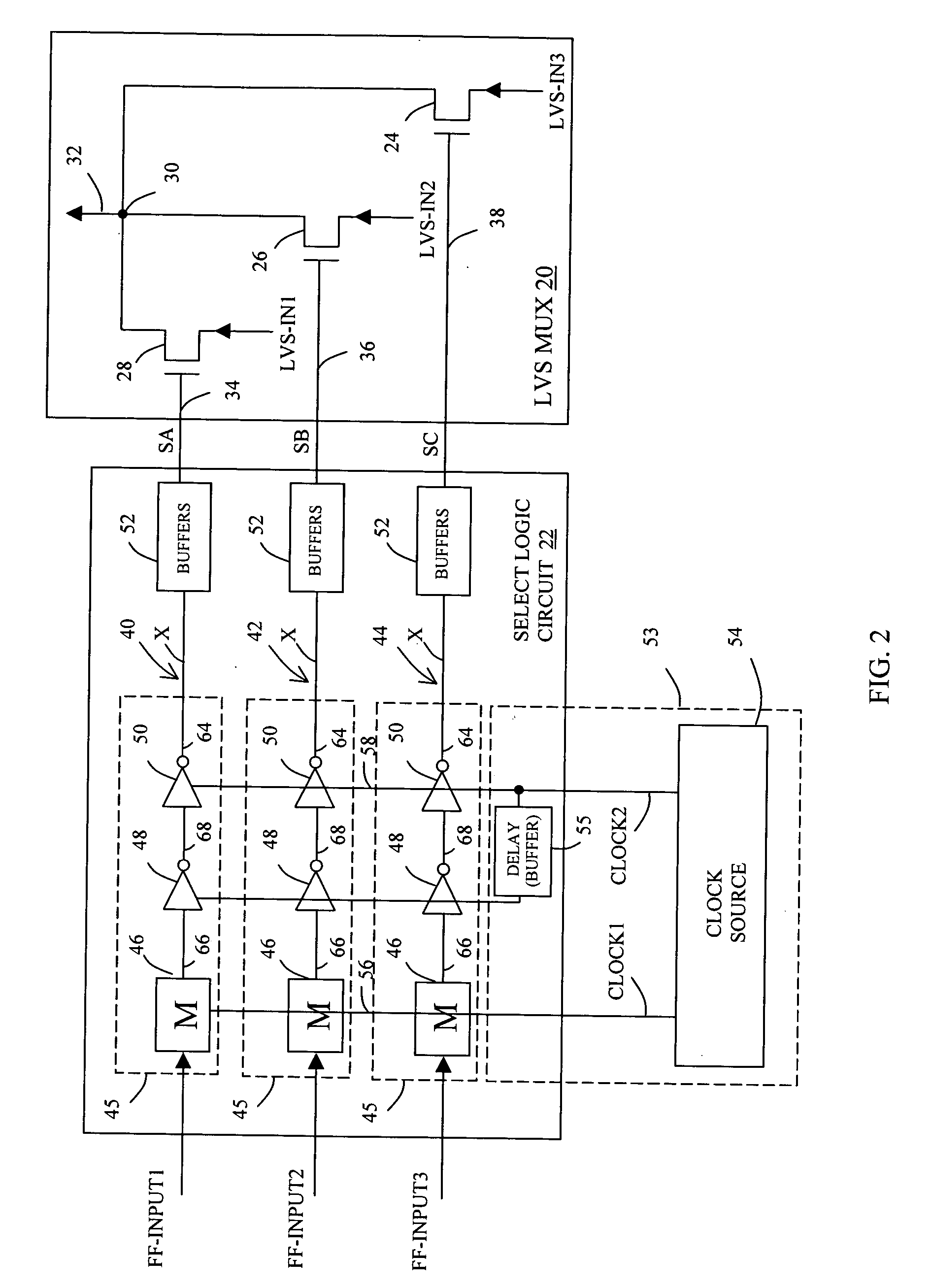 Select logic for low voltage swing circuits