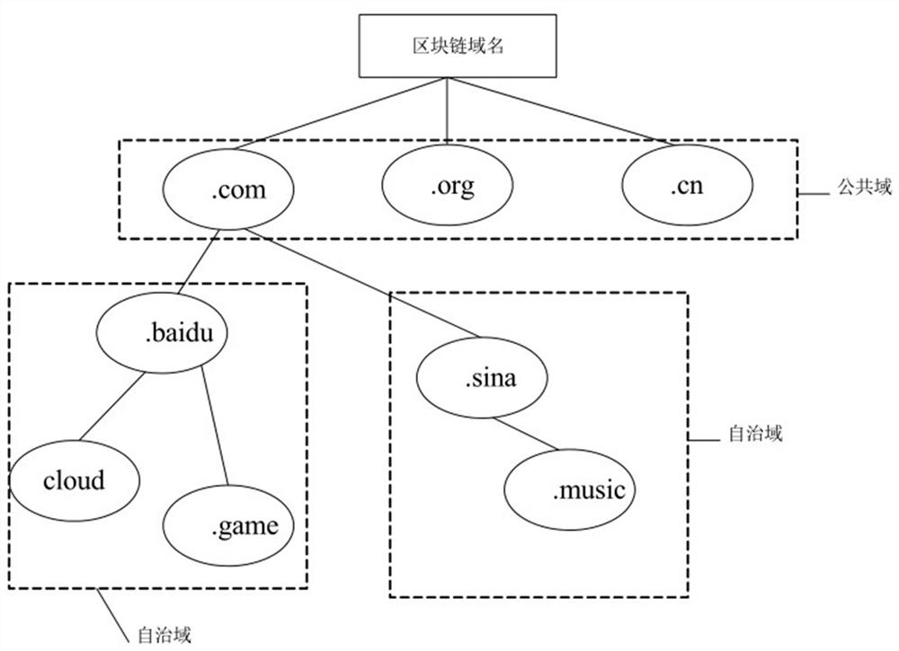 Domain name distribution and management method and system based on public blockchain