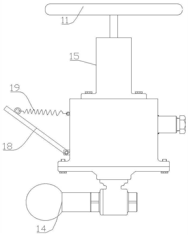 Dust-falling spraying device and dust-falling spraying system for mine