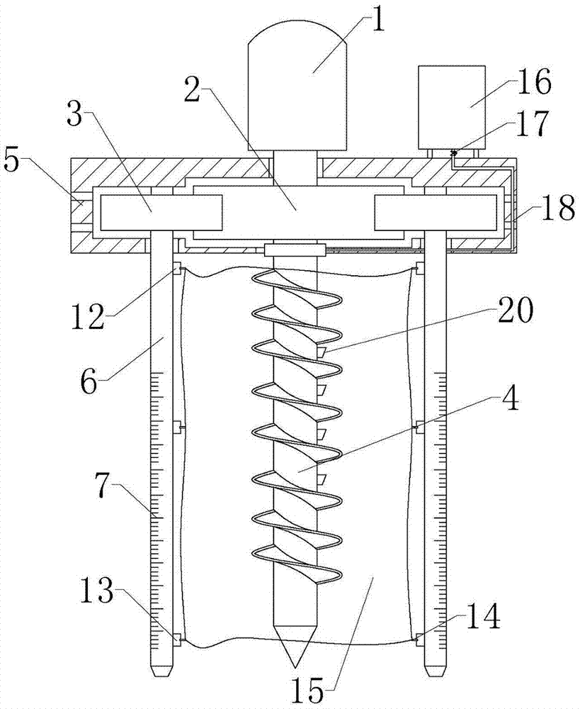 Punching device for kiwi fruit tree seedling planting