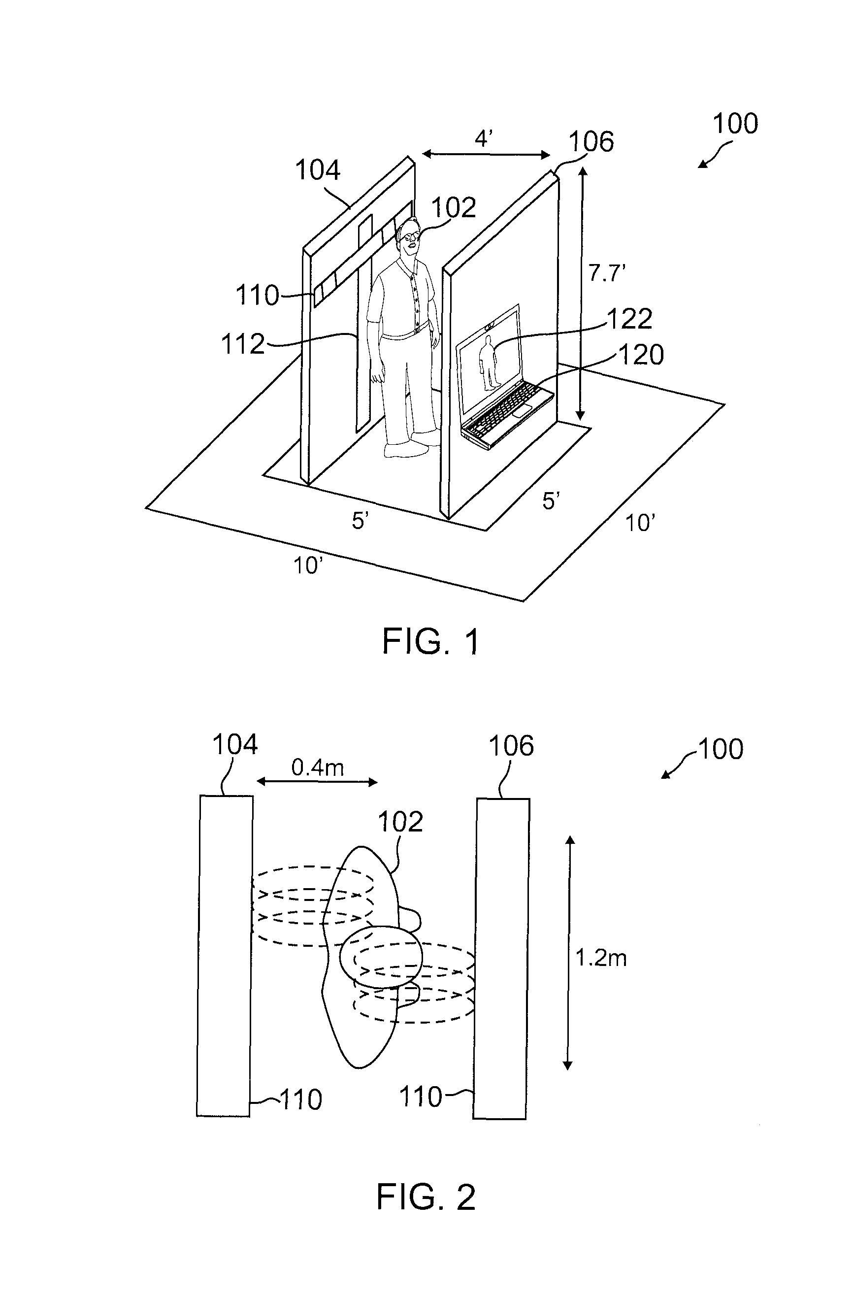 Standoff screening apparatus for detection of concealed weapons