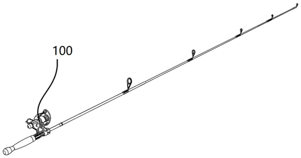 Slow pay-off fishing tackle and using method thereof