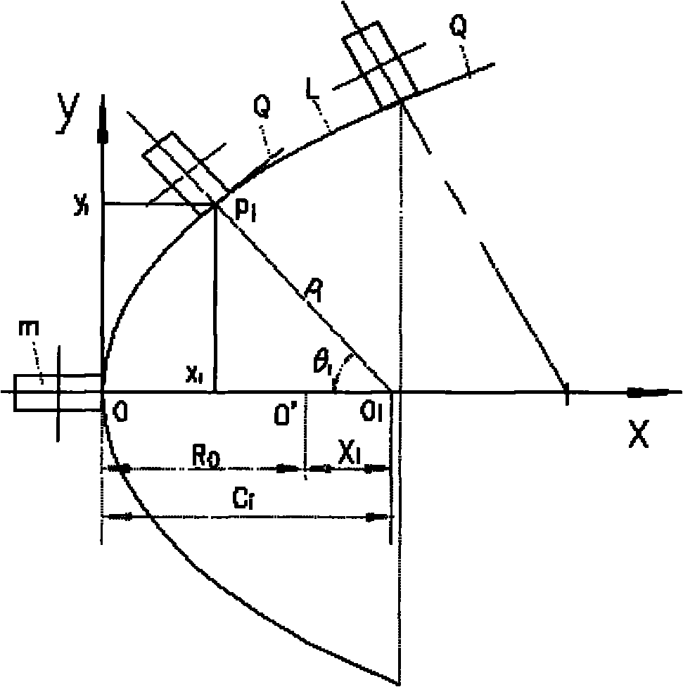 Numerical control aspherical processing method adopting tangent method and machine tool