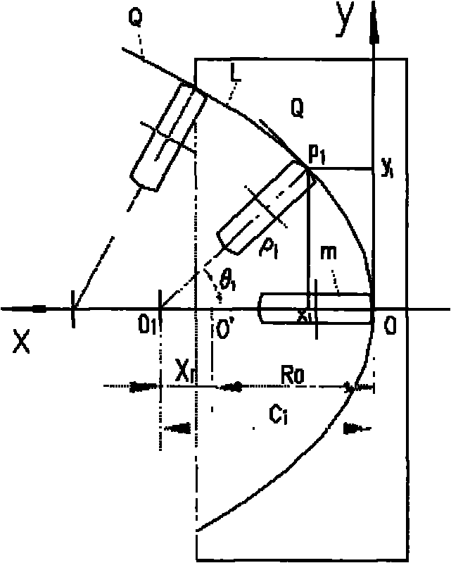 Numerical control aspherical processing method adopting tangent method and machine tool