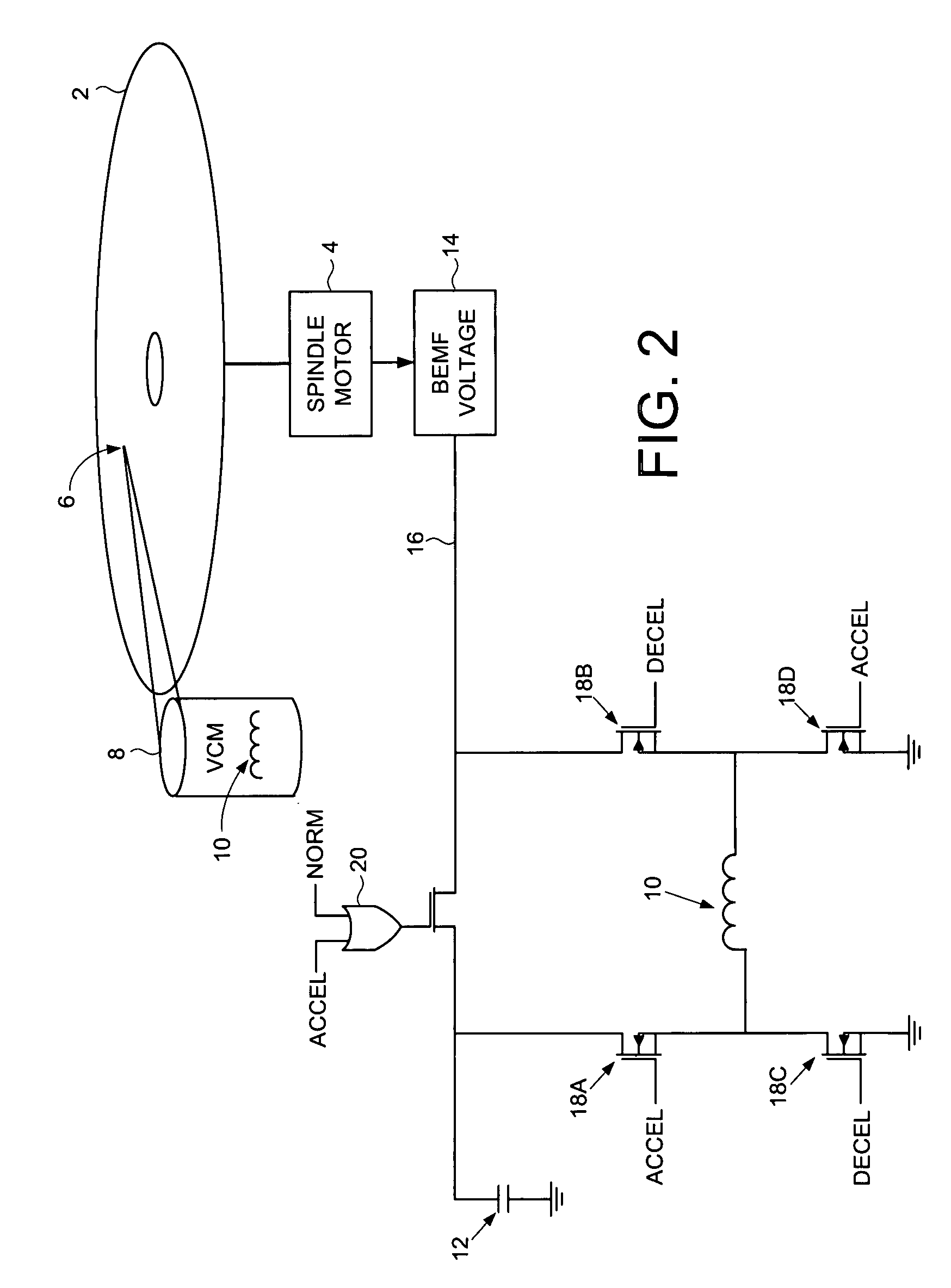 Disk drive controlling a voice coil motor during an emergency unload