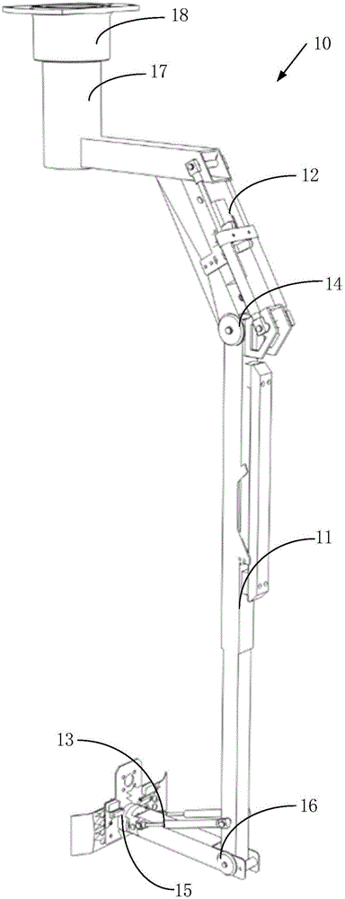 Directional control force arm and virtual reality experience device