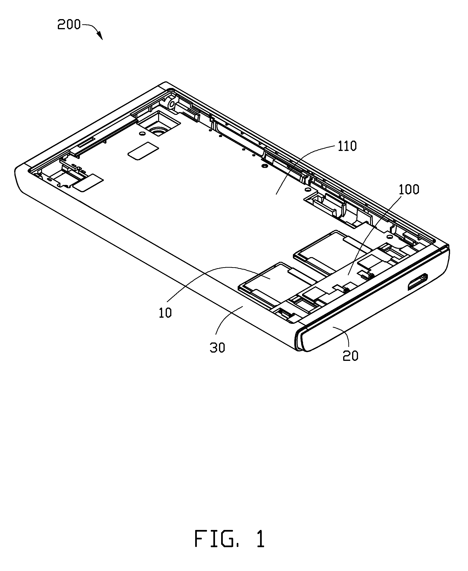 Chip card holder with protective cover for portable electronic devices