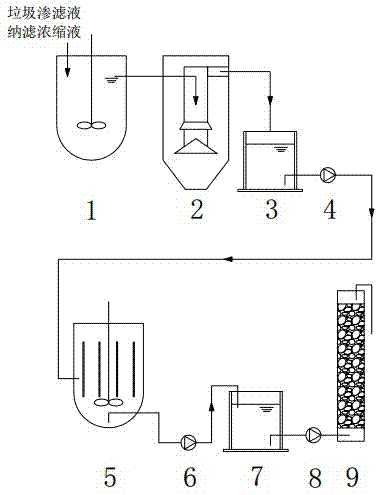 Safe and high-efficiency combined technology for landfill leachate nanofiltration concentrated solution treatment