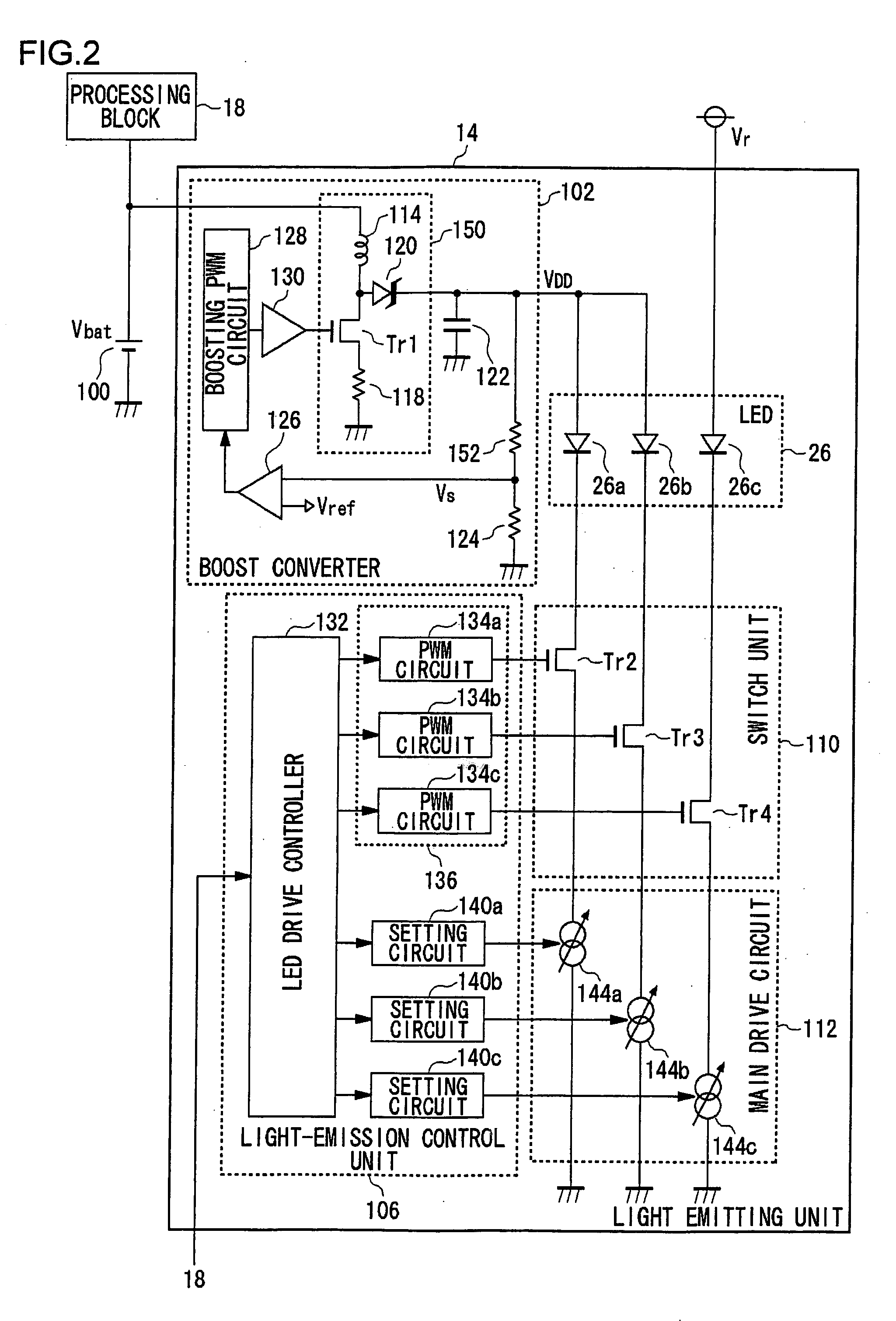 Drive control circuit, emission control circuit, communication apparatus and drive control method