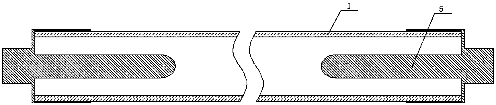 Method for sealing glass lamp tube and metal electrode