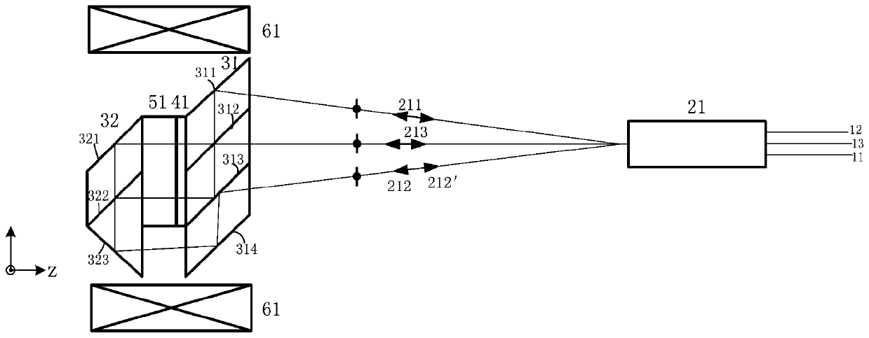 Miniature magneto-optical fiber switch