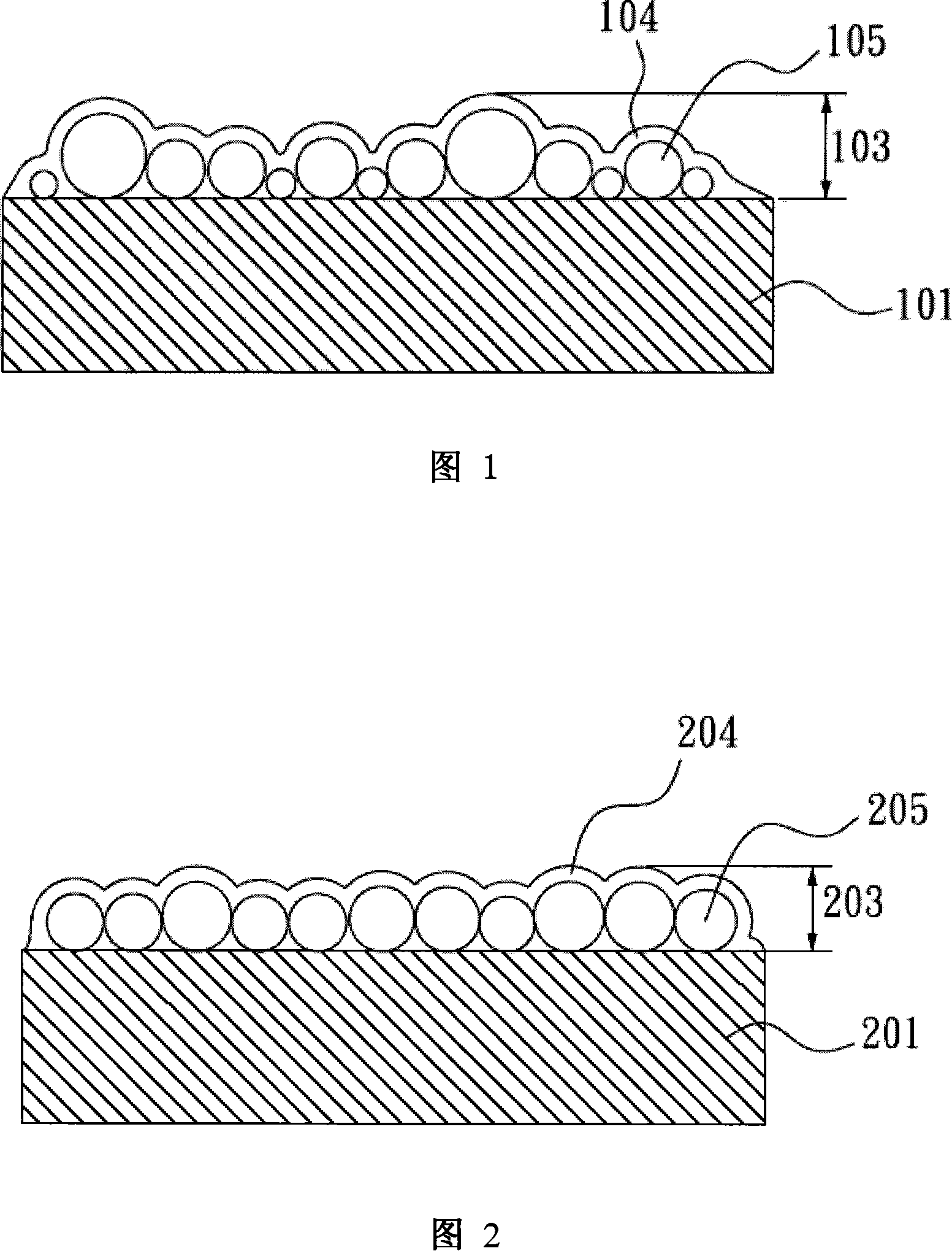 Optical thin film with resin coating containing narrow particle size distributed organic particle