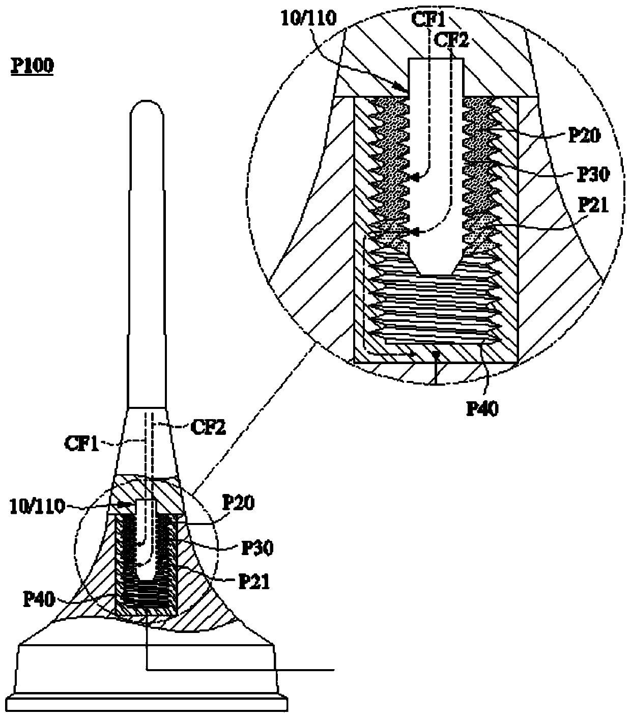 Integrated conductive anti-loose and anti-leakage fastener structure