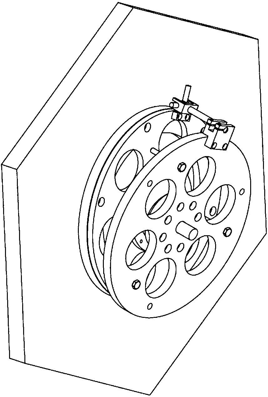 Splicing type collimating mirror adjustment device and method