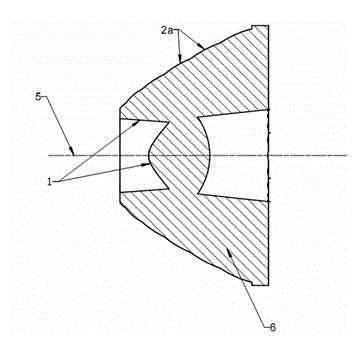 Light-emitting diode (LED) light-distributing lens