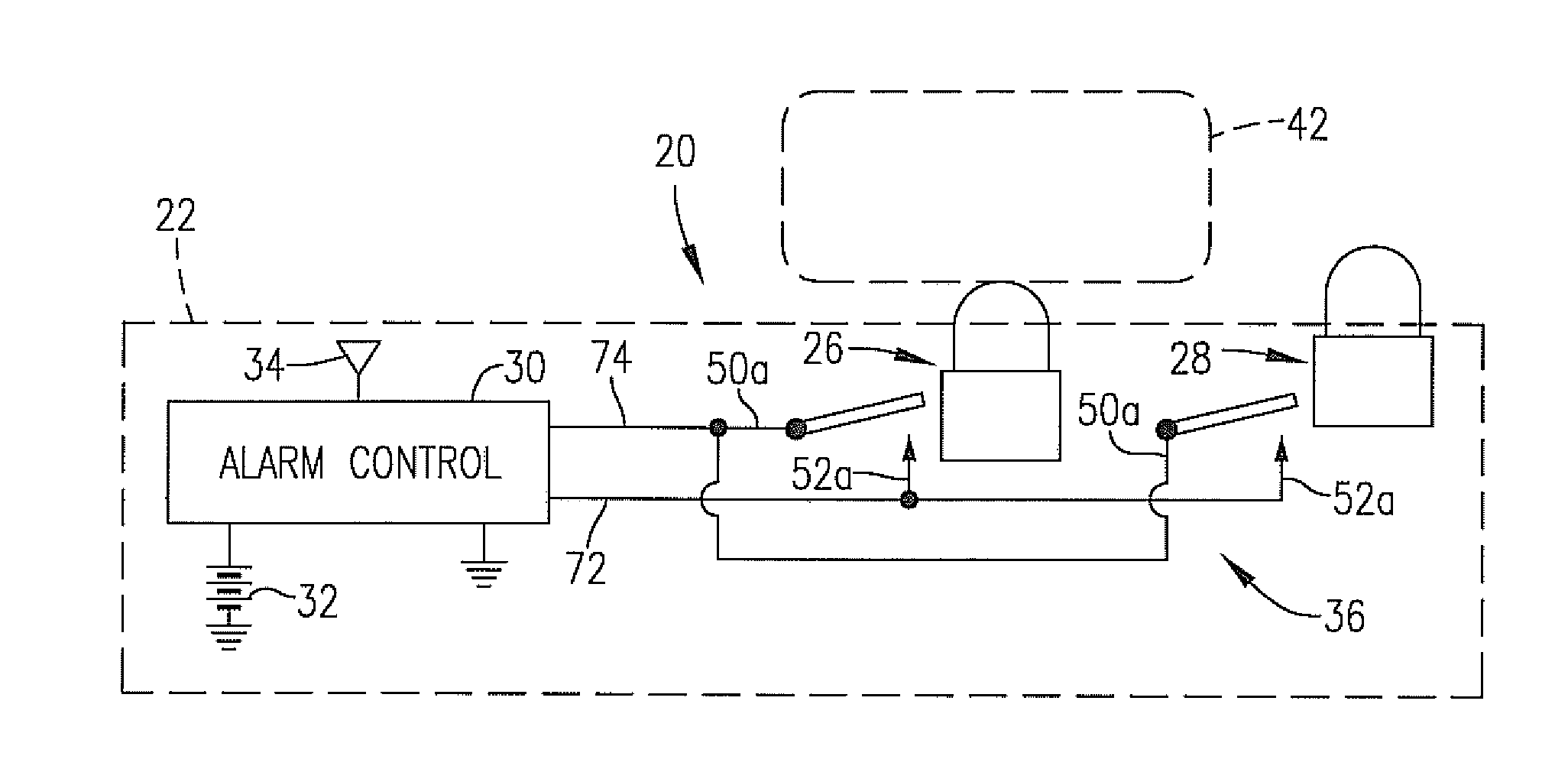 Security switch assemblies for shipping containers and the like