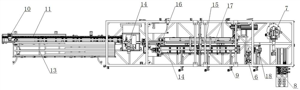 Pipe material assembly platform production line