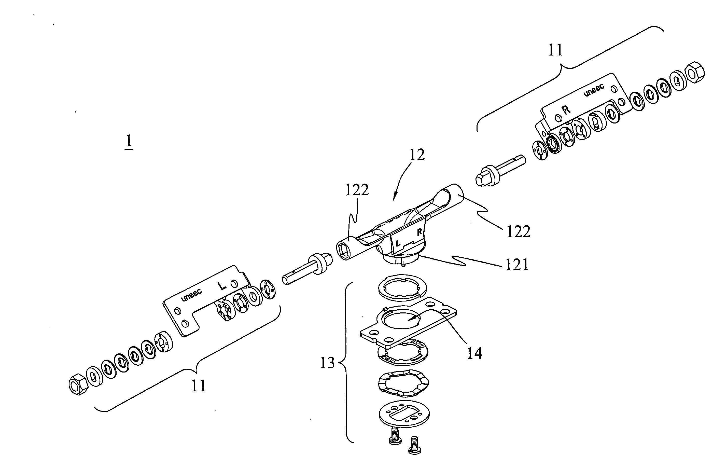 Bidirectional pivot structure