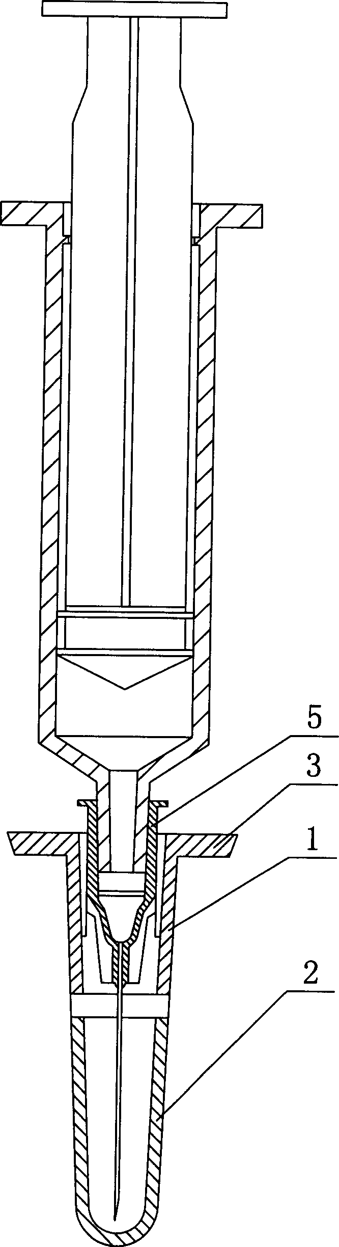 Safty injector with destroyable needle