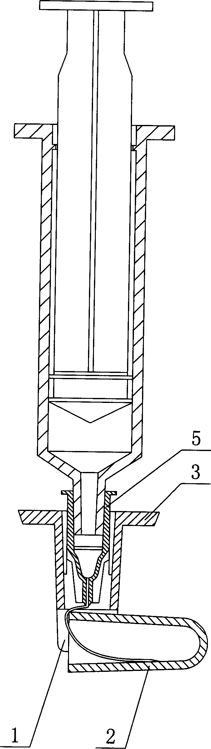 Safty injector with destroyable needle