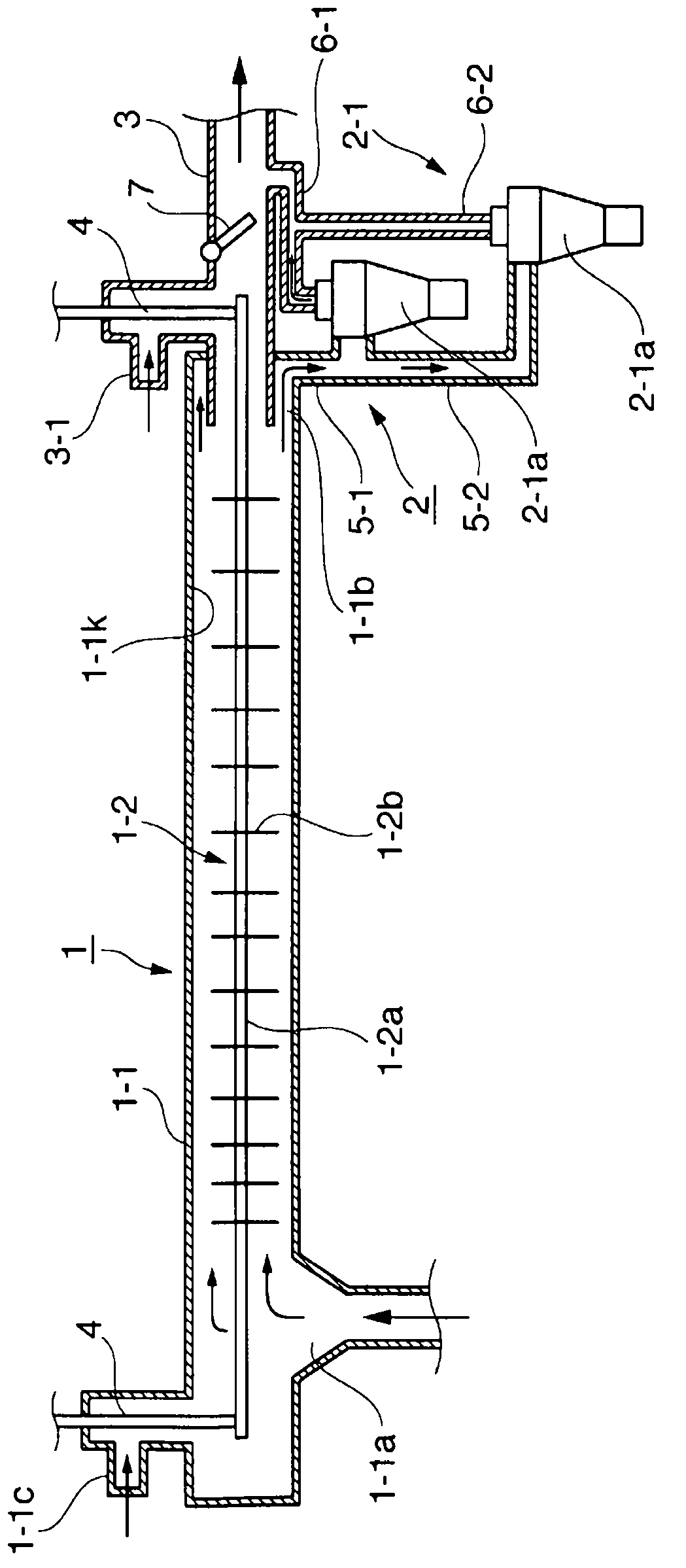 Exhaust gas processing device for diesel engine