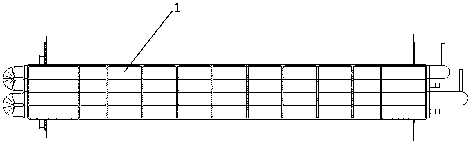 High-temperature wear-resistant water beam of air-guiding wall