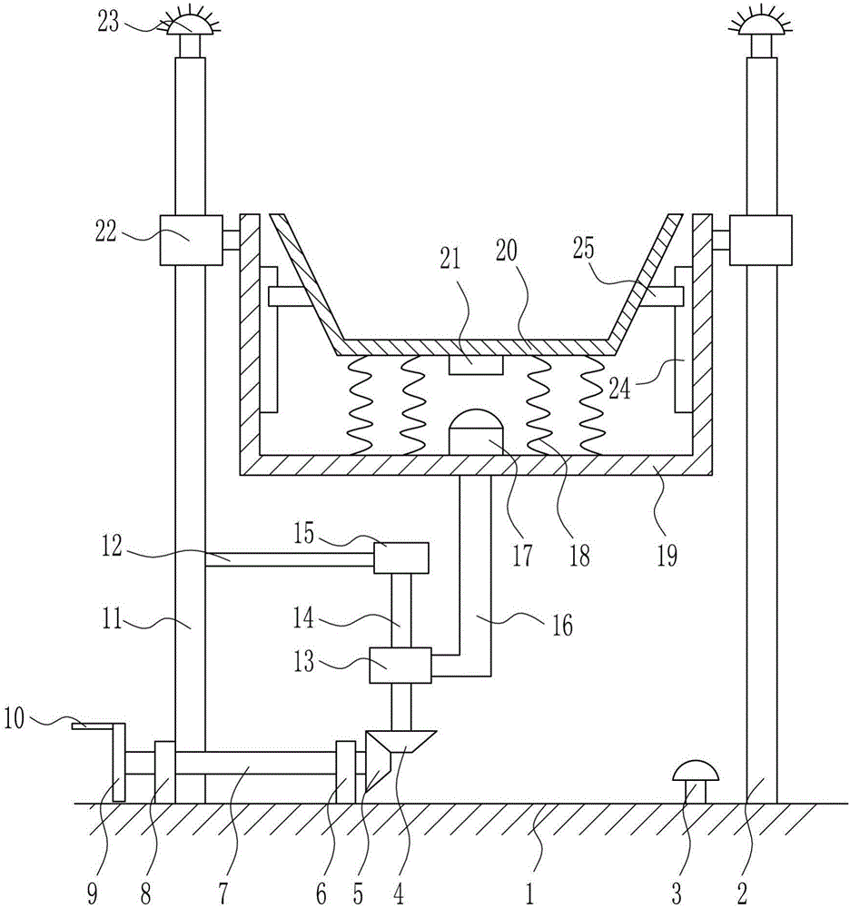 Livestock raising feeding trough convenient to adjust