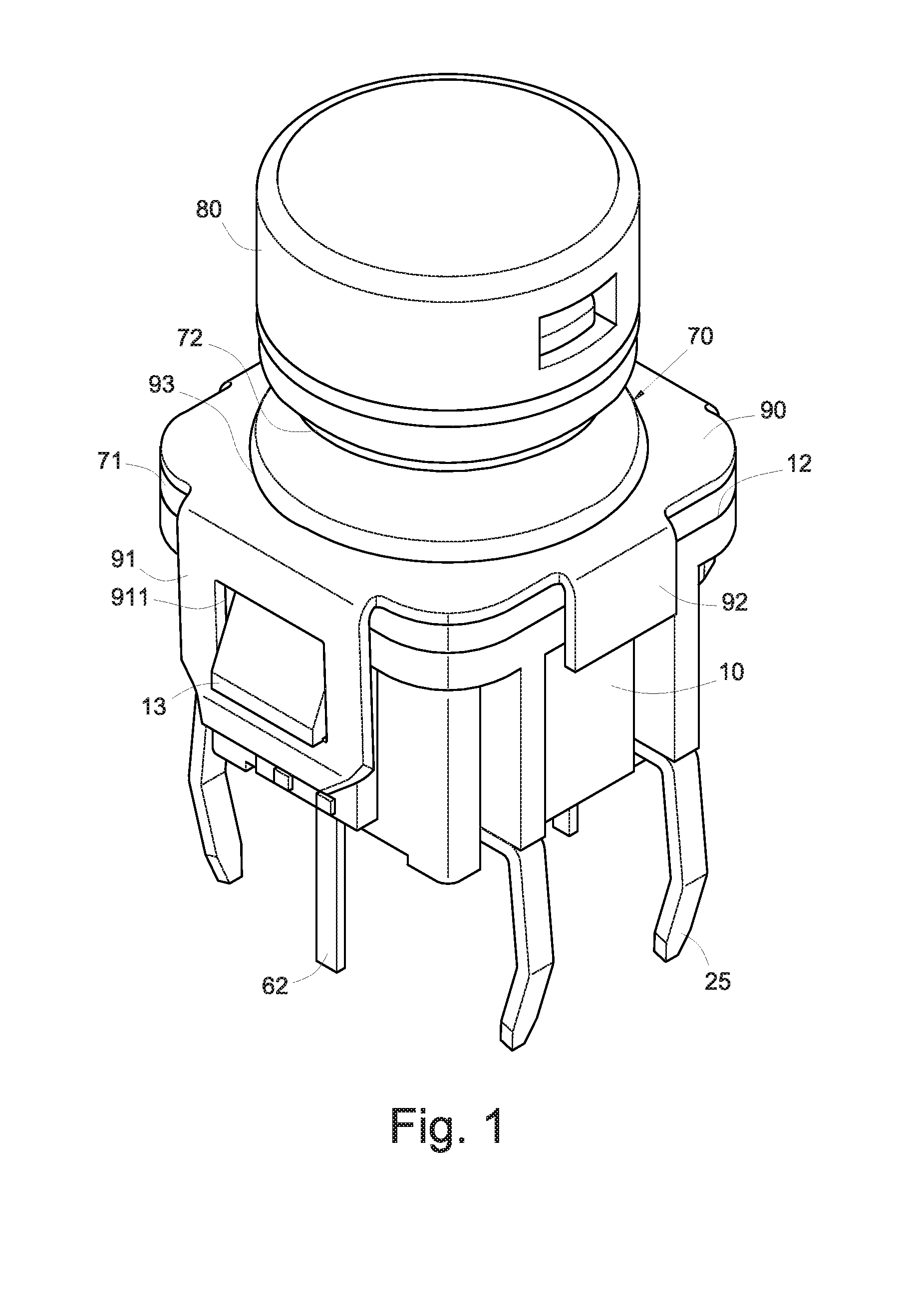 Electrically conductive structure of micro switch