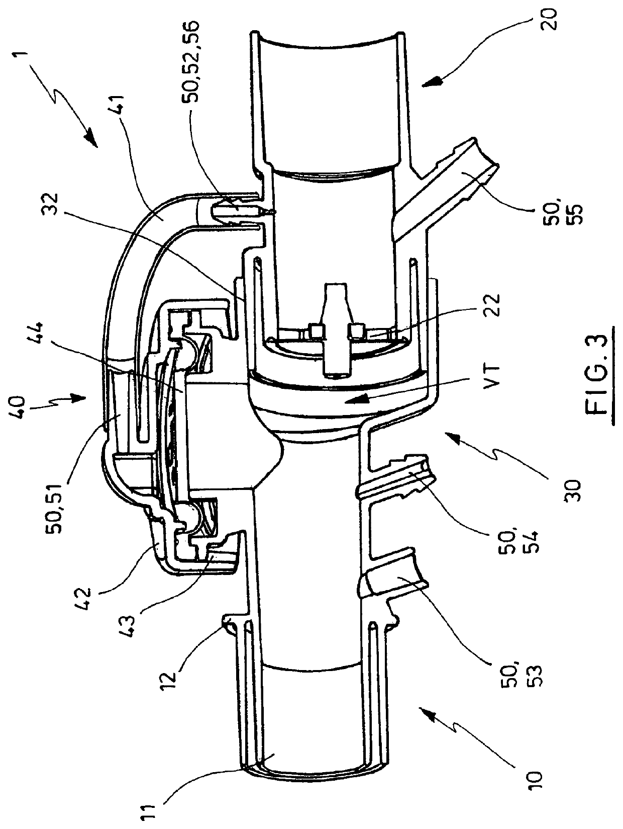 Patient valve for ventilating a patient with a ventilator