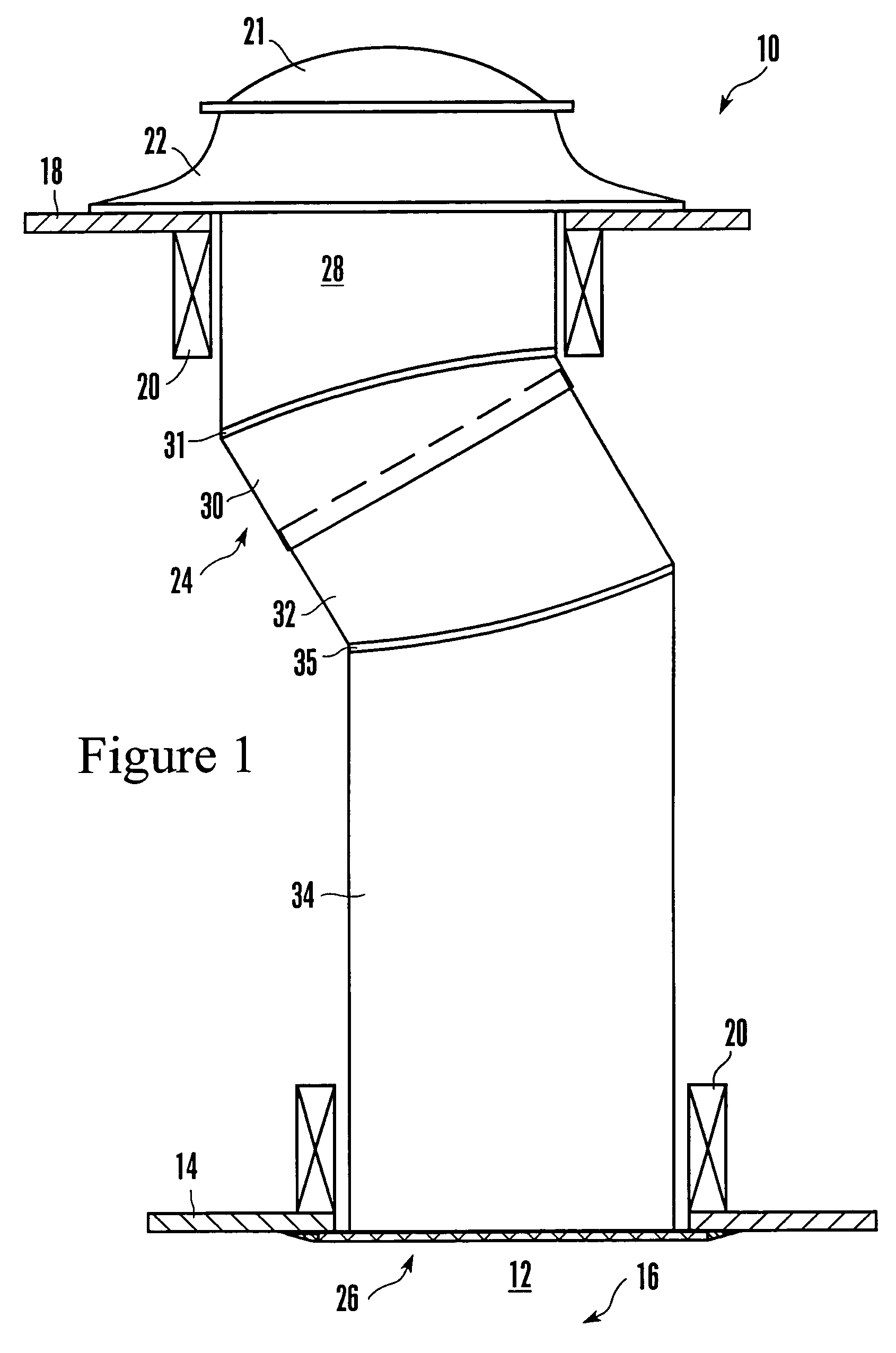 Tubular skylight dome with variable prism