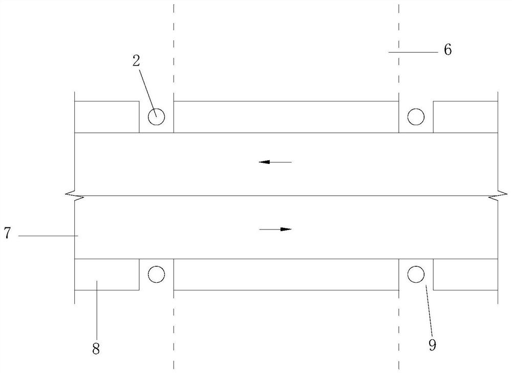 Existing roadbed-modified bridge at route intersection and construction method