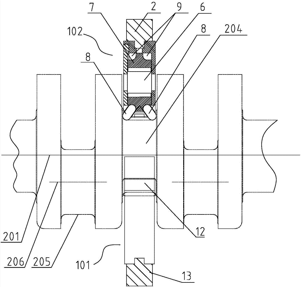 Complete residual compressive stress straightening device and technology for crankshaft